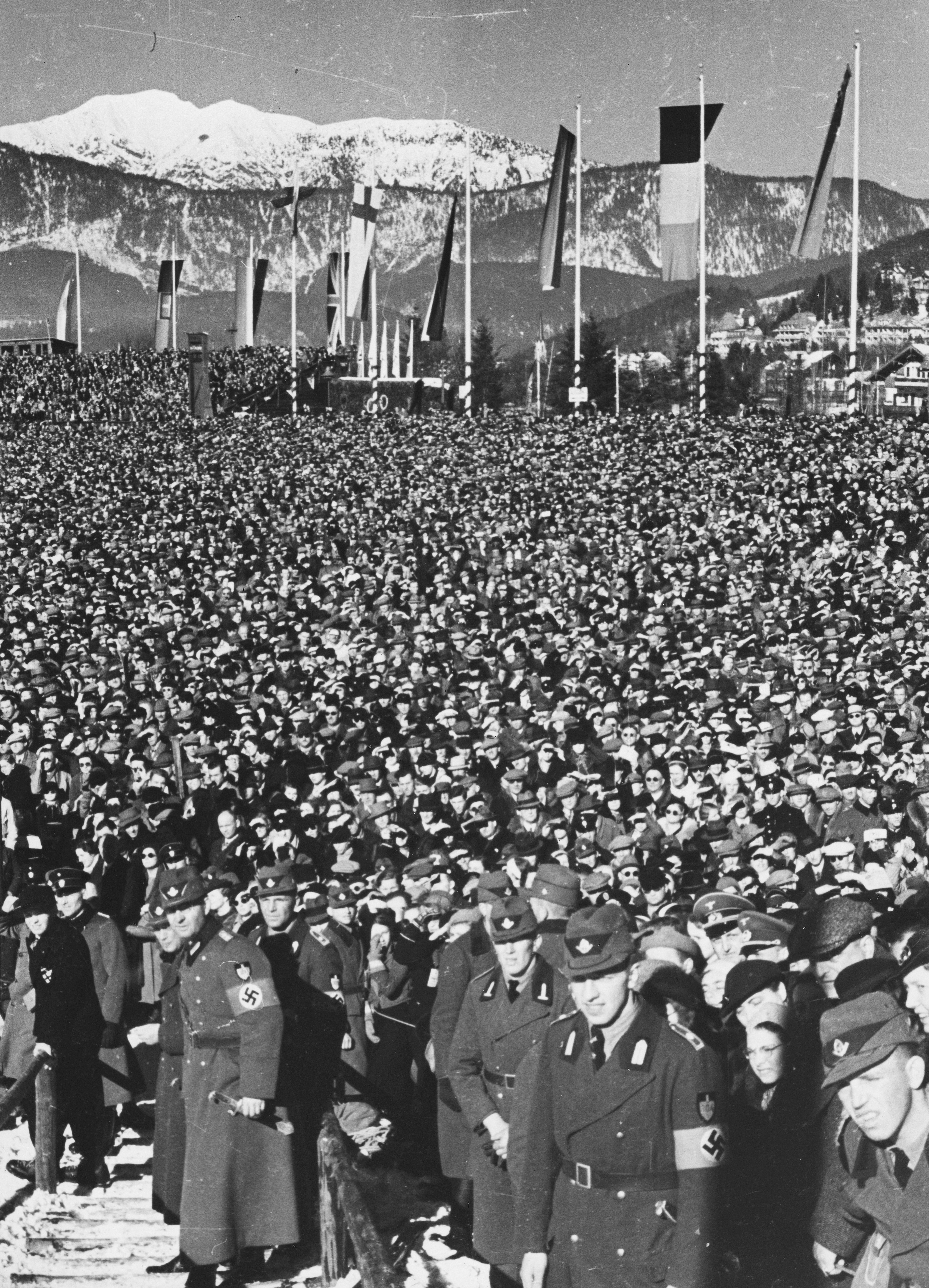 Besuchermassen während der Olympischen Spiele