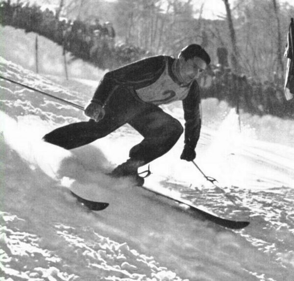 Französischer Skifahrer Emil Allais