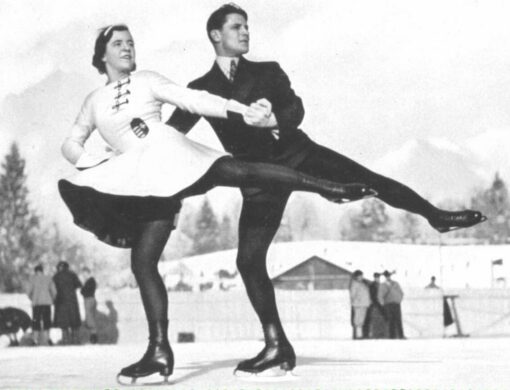 Eiskunstläufer bei ihrer Kür