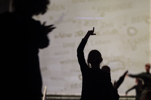 Schattenfigur der Schauspieler